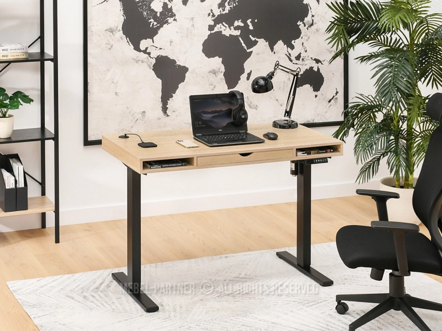 Biurko regulowane z drewnianym blatem - postaw na ergonomię